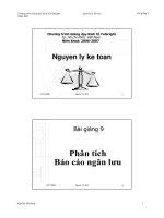 Tài liệu Bài giảng nguyên lý kế toán- Phân tích Báo cáo ngân lưu ppt