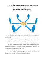 Tài liệu Chuyển nhượng thương hiệu, cơ hội cho nhiều doanh nghiệp doc
