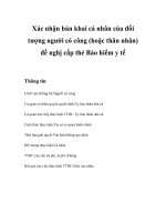 Tài liệu Xác nhận bản khai cá nhân của đối tượng người có công (hoặc thân nhân) đề nghị cấp thẻ Bảo hiểm y tế pptx