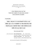 Thực trạng và giải pháp nâng cao hiệu quả của nghiệp vụ thị trường mở trong quá trình thực thi chính sách tiền tệ tại việt nam 