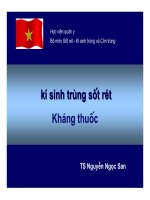 Tài liệu Kí sinh trùng sốt rét kháng thuốc docx