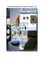 Tài liệu Tám thủ thuật giúp tăng tốc mạnh mẽ Windows Vista pptx