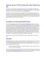 Bài soạn Tết đoan ngọ - tết đoan dương