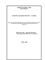 Điều tra một số chỉ tiêu về di truyền học người của dân cư thuộc địa phận phường trung đô   thành phố vinh   nghệ an 