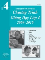 Tài liệu CHƯƠNG TRÌNH GIẢNG DẠY LỚP 4 pptx