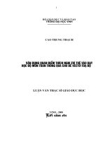 Vận dụng quan điểm thích nghi trí tuệ vào dạy học bộ môn toán thông qua chủ đề vectơ  toạ độ 