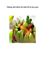 Tài liệu Những thời điểm tốt nhất để ăn hoa quả pdf
