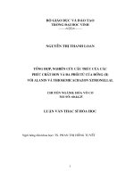 Tổng hợp, nghiên cứu cấu trúc của các phức chất đơn và đa phối tử của đồng (II) với alanin và thiosemicacbazon xitronellal 
