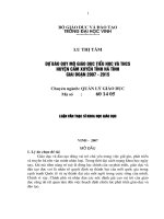 Dự báo quy mô giáo dục tiểu học và trung học cơ sở huyện cẩm xuyên tỉnh hà tỉnh giai đoạn 2007   2015 