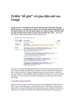 Tài liệu 10 điều “dễ ghét” với giao diện mới của Google docx