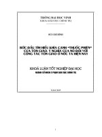 Bước đầu tìm hiểu khía cạnh thuốc phiện của tôn giáo  ý nghĩa của nó đối với công tác tôn giáo ở nước ta hiện nay 