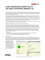 Tài liệu CITRIX PRESENTATION SERVER PLUG-IN FOR ORACLE ENTERPRISE MANAGER 10g pptx