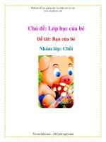 Tài liệu Chủ đề: Lớp học của bé - Đề tài: Bạn của bé - Nhóm lớp: Chồi doc