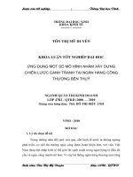 Ứng dụng một số mô hình nhằm xây dựng chiến lược cạnh tranh tại ngân hàng công thương bến thủy 