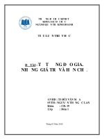 TƯ TƯỞNG đạo GIA  NHỮNG GIÁ TRỊ và hạn CHẾ 