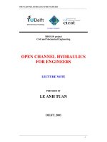 Tài liệu Open channel hydraulíc for engineers ppt