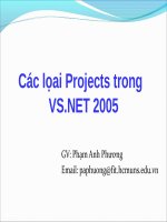 Tài liệu Các lọai Projects trong VS.NET 2005 pptx