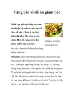 Tài liệu Tăng cân vì đồ ăn giảm béo pdf