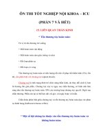 Tài liệu ÔN THI TỐT NGHIỆP NỘI KHOA – ICU (PHẦN 7 VÀ HẾT) pptx