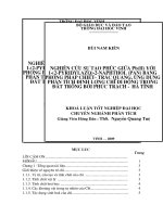 Nghiên cứu sự tạo phức giữa (II) với 1   (2   PYRIĐILAZO)   2   NAPHTHOL (PAN) bằng phương pháp chiết   trắc quang, ứng dụng phân tích định lượng chì di động trong đất trồng bưởi phúc trạch   hà tĩnh 