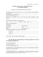 Tài liệu Đơn đề nghị cấp giấy phép ppt