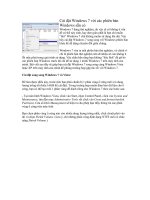 Tài liệu Cài đặt Windows 7 với các phiên bản Windows sẵn có Windows 7 đang thử nghiệm, do pdf