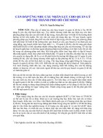 Tài liệu CẦN ÐÁP ỨNG NHU CẦU NHÂN LỰC CHO QUẢN LÝ ÐÔ THỊ TP HỒ CHÍ MINH ppt