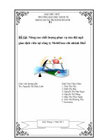 Nâng cao chất lượng phục vụ của đội ngũgiao dịch viên tại công ty mobifone chi nhánh huế 