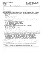 Bài soạn Đề kiểm tra sinh học lớp 9