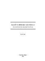 Tài liệu Đại số và hình học giải tích docx