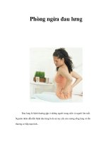 Tài liệu Phòng ngừa đau lưng doc