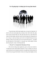 Tài liệu Tư vấn pháp luật và những lợi ích trong kinh doanh pptx