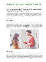 Những bí kíp dụ 1 anh chàng họ Sở lòi đuôi