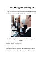 Tài liệu 7 điều không nên nơi công sở docx