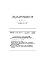Tài liệu Triển khai chức năng chất lượng - Quality Function Deployment (QFD) pptx