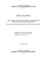 The objectives of satire in gulliver's travels of jonathan swift = những đối tượng châm biếm trong gulliver du kí của jonathan swift 