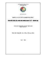 Tìm hiểu bản sắc văn hoá đông nam á cổ   trung đại 