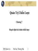Chương 7   Hoạch định tài chính chiến lược