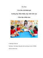 Tài liệu Dự thảo tiêu chí xây dựng trường học thận thiện HS tích cực doc