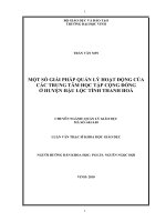 Một số giải pháp quản lý hoạt động của các trung tâm học tập cộng đồng ở huyện hậu lộc, tỉnh thanh hoá 