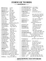 Gián án Words form