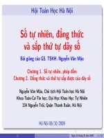 Tài liệu Bài giảng Số tự nhiên, đẳng thức và sắp xếp thứ tự dãy số doc