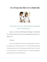 Tài liệu Các rối loạn tâm thần ở trẻ vị thành niên doc