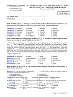 Tài liệu Đề thi chính thức kỳ thi tốt nghiệp THPT 2010 môn Tiếng anh - Chương trình chuẩn và nâng cao (Mã đề thi 842) pdf