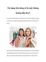 Tài liệu Tín dụng tiêu dùng sẽ là cuộc khủng hoảng tiếp theo? doc