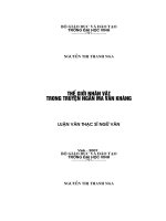 Thế giới nhân vật trong truyện ngắn ma văn kháng 