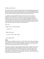 Tài liệu Working with Constructors ppt