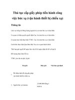 Tài liệu Thủ tục cấp giấy phép tiến hành công việc bức xạ (vận hành thiết bị chiếu xạ) ppt