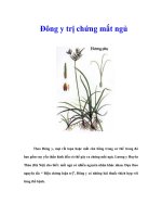 Tài liệu Đông y trị chứng mất ngủ docx
