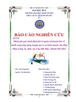 Đánh giá quá trình định giá và quản trị doanh thu về chuỗi cung ứng hàng lagim tại cơ sở kinh doanh của ông phan công ty, khu vực chợ bãi dâu, thành phố huế 